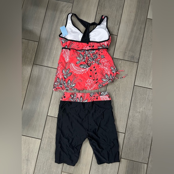 Yonique Women Two Piece Tankini Swimsuits with Shorts Racerback Swimwear - Picture 7 of 8